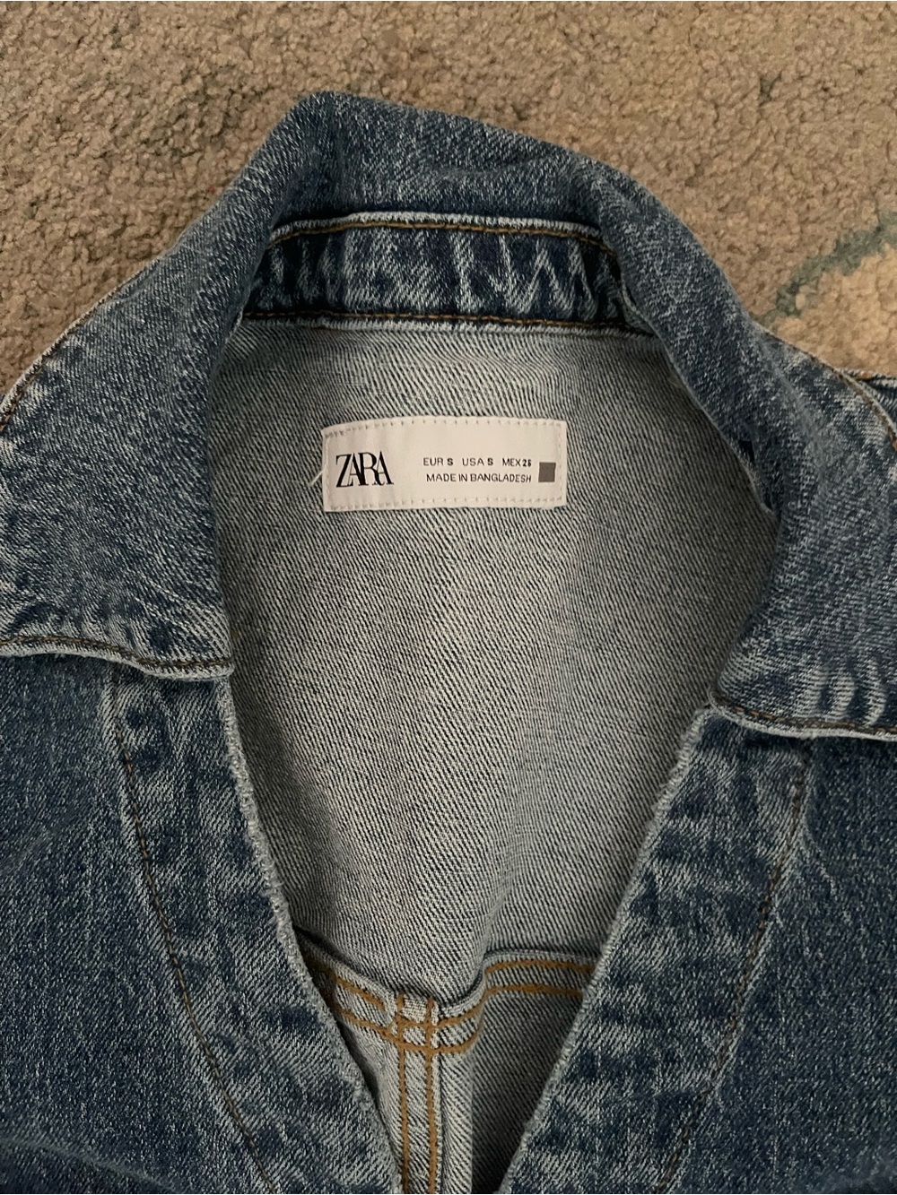 Zara denim button front short sleeve dress. Size sm - Picture 6 of 16